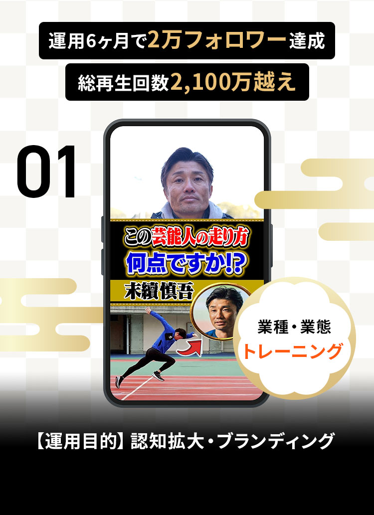 運用6ヶ月で2万フォロワー達成。総再生回数2,100万越え。【運用目的】認知拡大・ブランディング